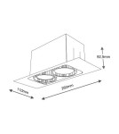 Lampy podtynkowe kwadratowe - Shilo EBINO 3306 GU10 Czarny 3306/GU10/CZ Wpust - product 2