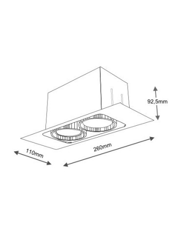 Shilo EBINO 3306 GU10 Czarny 3306/GU10/CZ Wpust - produkt 2