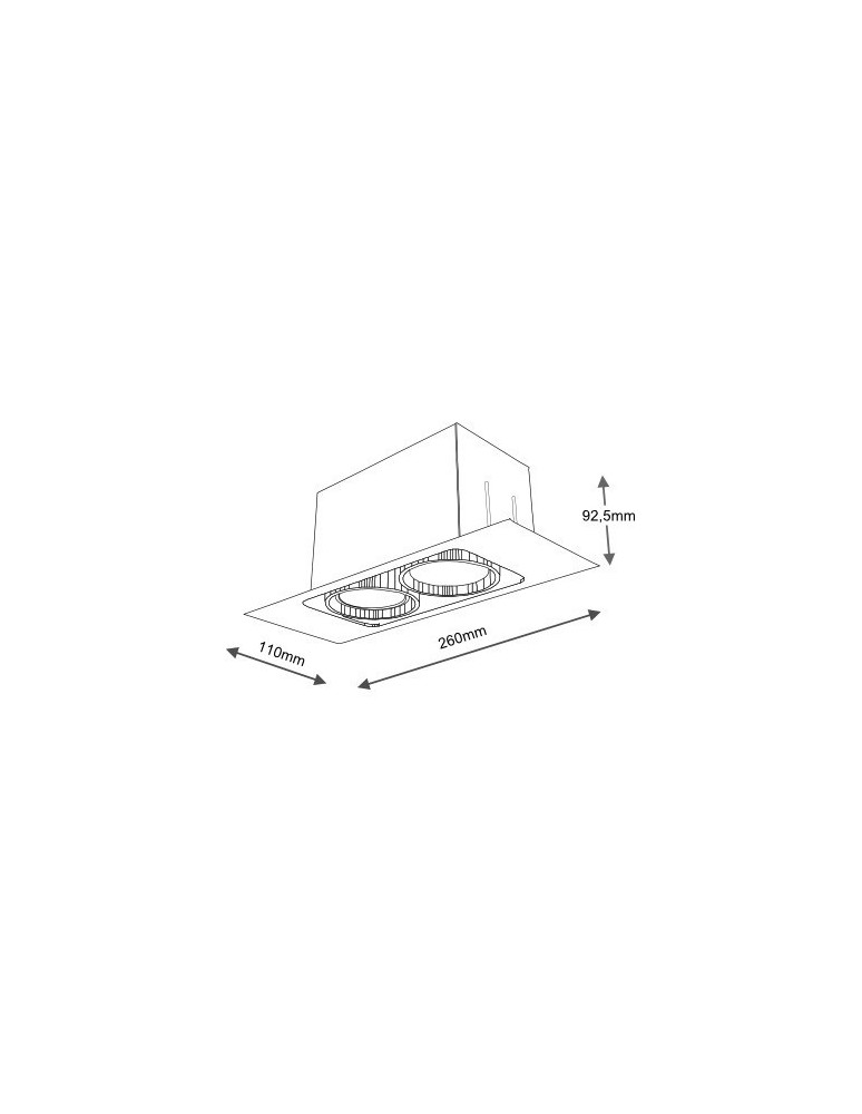 Lampy podtynkowe kwadratowe - Shilo EBINO 3306 GU10 Czarny 3306/GU10/CZ Wpust - product kolory-swiatla.pl 2
