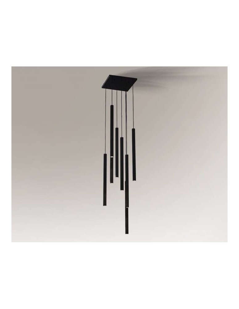 Lampy wiszące rurki - Shilo YABU 5530 Czarny 5530/GU10/CZ Wisząca - produkt kolory-swiatla.pl 1