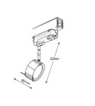 Lampy do szynoprzewodów 3 fazowych - Shilo FUSSA 6601 GU10 Czarny Reflektor do szynoprzewodu - produkt 2