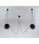 Lampy wiszące pająki - Shilo DOBO Wisząca 2xE14 9036 Czarny - product 1