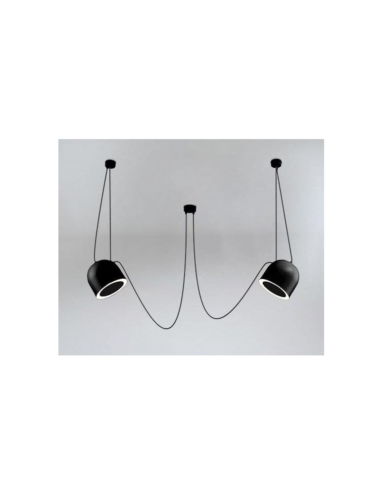Lampy wiszące pająki - Shilo DOBO Wisząca 2xE14 9036 Czarny - produkt kolory-swiatla.pl 1