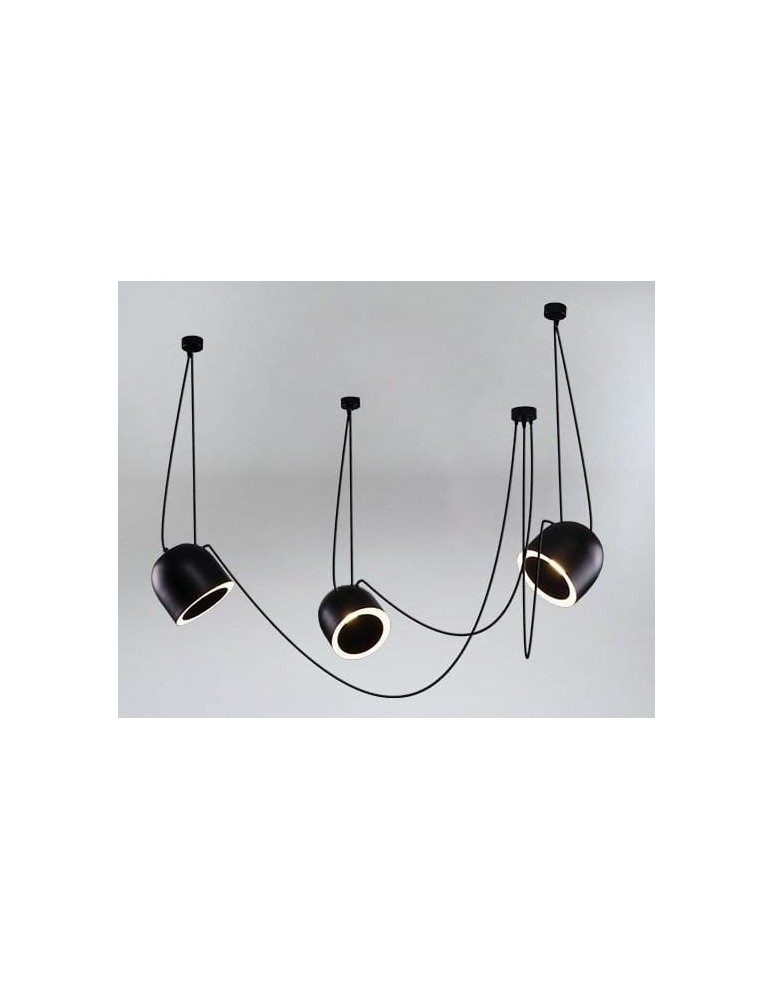 Lampy wiszące pająki - Shilo DOBO Wisząca 3xE14 9037 Czarny - produkt kolory-swiatla.pl 1