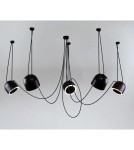 Lampy wiszące pająki - Shilo DOBO Wisząca 5xE14 9038 Czarny - product 1