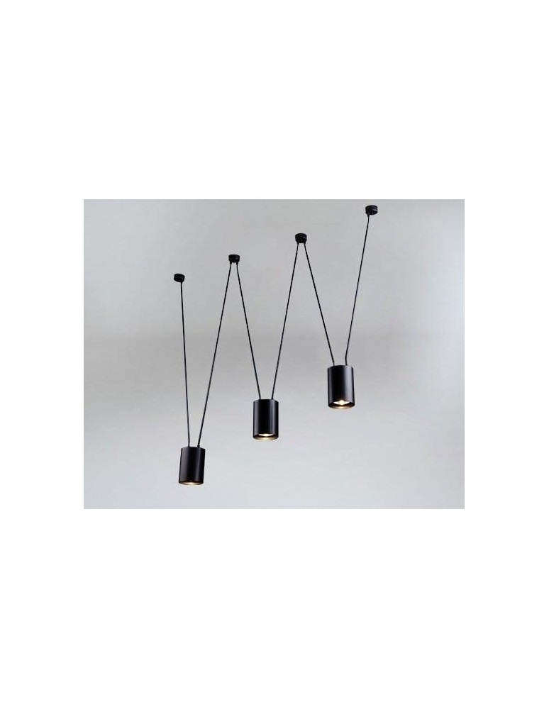 Lampy wiszące potrójne - Shilo VIWIN Wisząca 3xES111 GU10 9022 Czarny - produkt kolory-swiatla.pl 1