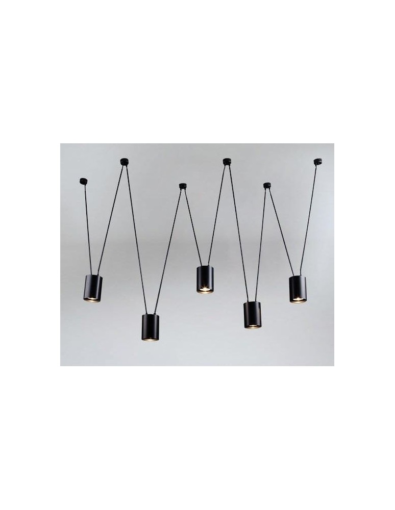 Lampy wiszące designerskie - Shilo VIWIN Wisząca 5xES111 GU10 9023 Czarny - produkt kolory-swiatla.pl 1