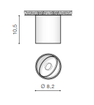AZzardo BOSTON TUBE 10W 810lm 3000K czarny natynkowa AZ3543 AZzardo BOSTON TUBE 10W 810lm 3000K czarny natynkowa AZ3543
