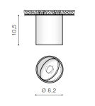 Oprawy sufitowe LEDowe - Azzardo BOSTON TUBE WHITE 1xLED Natynkowa Biały AZ3469 - product 2