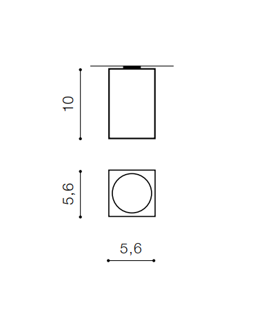AZzardo MINI SQUARE 1xGU10 czarny natynkowa AZ1382 - produkt 2