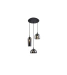Lampy wiszące potrójne - Azzardo BLANCA 3 SMOKY 3xE14 Wisząca Dymiony AZ3336 - product 1