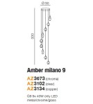 Lampy wiszące - Azzardo AMBER MILANO 9 CLEAR 9xG9 Wisząca Przeźroczysty AZ3102 - product 2