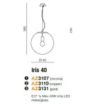 Lampy wiszące - Azzardo IRIS 40 GOLD 1xE27 Wisząca Złoty AZ3131 - product 2