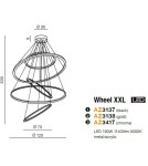 Azzardo WHEEL XXL LED 190W 11400lm 3000K złoty wisząca AZ3138 Azzardo WHEEL XXL LED 190W 11400lm 3000K złoty wisząca AZ3138
