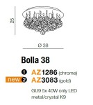 Lampy sufitowe z kryształami - Azzardo BOLLA 38 5xG9 Sufitowa/Wisząca Przeźroczysty AZ1286 - product 2