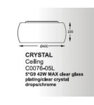 Lampy sufitowe glamour - Zuma Line Crystal 40cm C0076-05L-F4FZ Sufitowa - product 2