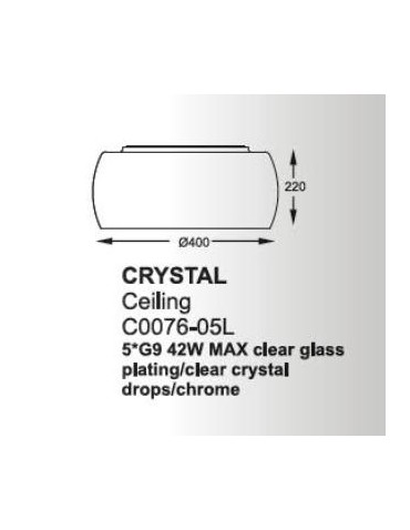 Zuma Line Crystal 40cm C0076-05L-F4FZ Sufitowa - produkt 2