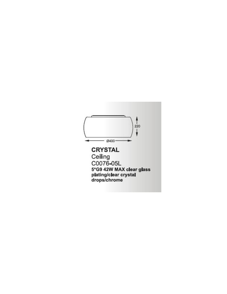Lampy sufitowe glamour - Zuma Line Crystal 40cm C0076-05L-F4FZ Sufitowa - product kolory-swiatla.pl 2