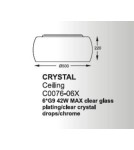 Lampy sufitowe glamour - Zuma Line Crystal 50cm C0076-06X-F4FZ Sufitowa - product 2