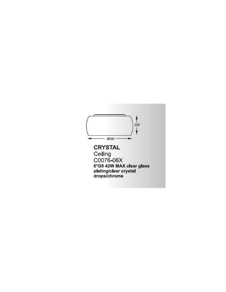 Lampy sufitowe glamour - Zuma Line Crystal 50cm C0076-06X-F4FZ Sufitowa - product kolory-swiatla.pl 2