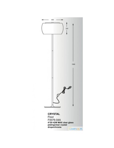 Zuma Line Crystal F0076-04A-F4FZ Podłogow - produkt 2