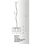 Lampy wiszące glamour - Zuma Line Crystal 28cm P0076-03E-F4FZ Wisząca - product 3