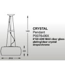 Lampy wiszące glamour - Zuma Line Crystal 50cm P0076-06X-F4FZ Wisząca - product 2