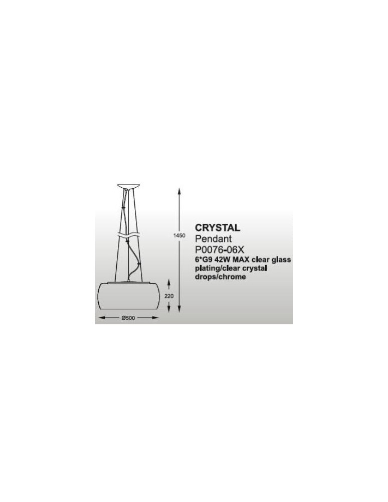 Zuma Line Crystal 50cm P0076-06X-F4FZ Wisząca