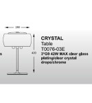 Lampy stołowe glamour - Zuma Line Crystal T0076-03E-F4FZ Stołowa - product 2