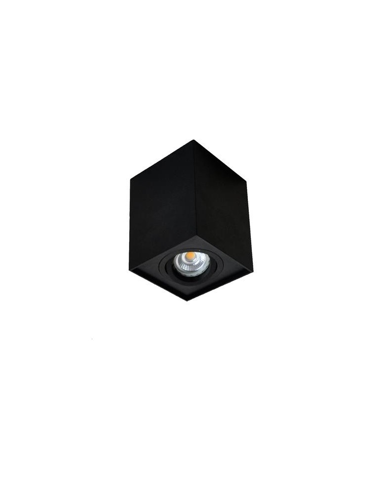 Oprawy sufitowe na wymienne źródło światła - Zuma Line QUADRO SPOT SL1 UP Czarny 89200-BK Sufitowa - produkt kolory-swiatla.pl 1