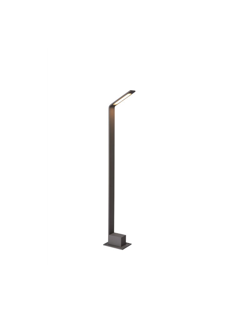 Lampy ogrodowe stojące - Azzardo AGAPE 60 1xLED Słupek Zewnętrzny Ciemny Szary IP54 AZ3482 - produkt kolory-swiatla.pl 1