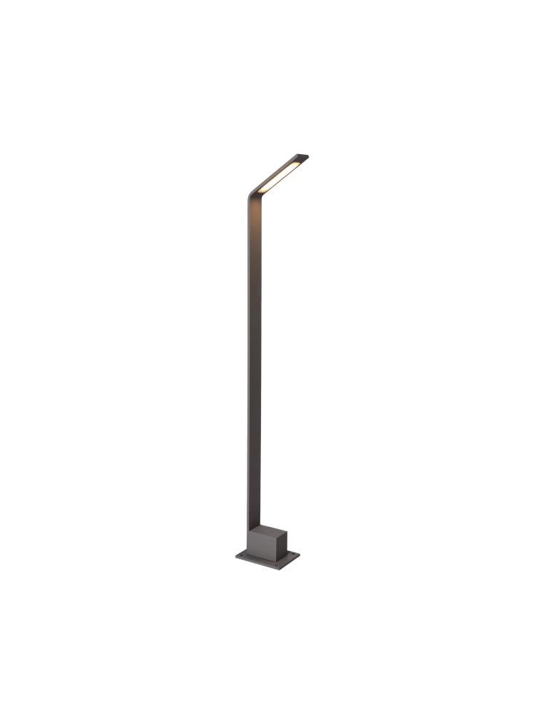 Lampy ogrodowe stojące - Azzardo AGAPE 80 1xLED Słupek Zewnętrzny Ciemny Szary IP54 AZ3483 - produkt kolory-swiatla.pl 1