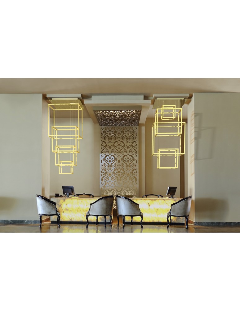 Azzardo OPERA XL GOLD 4xLED Wisząca Złoty AZ3140