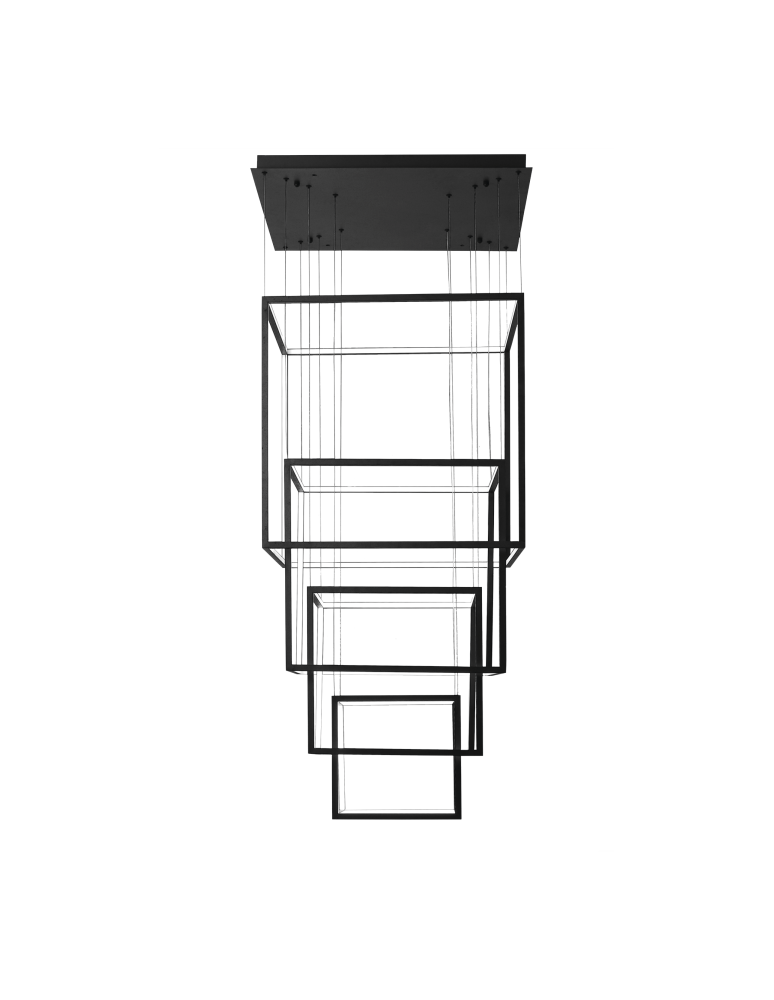 Azzardo OPERA XL BLACK 1xLED Wisząca Czarny AZ3139