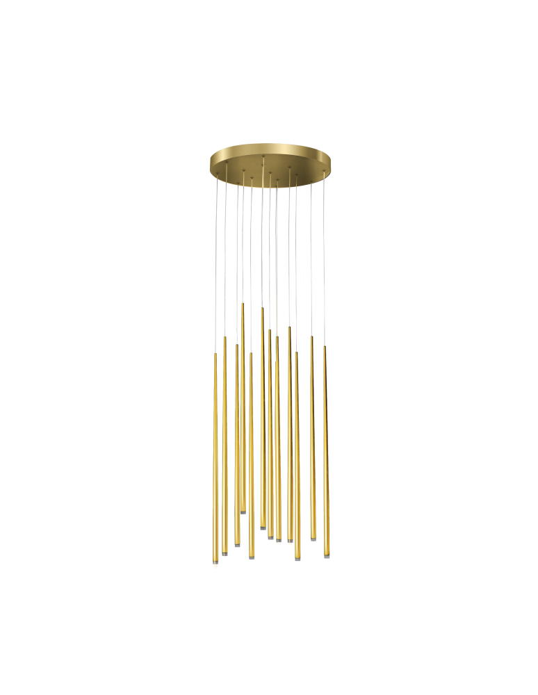 Lampy wiszące LED - Azzardo LOUISE 12 GO 12xLED Wisząca Złoty AZ3420 - produkt kolory-swiatla.pl 1
