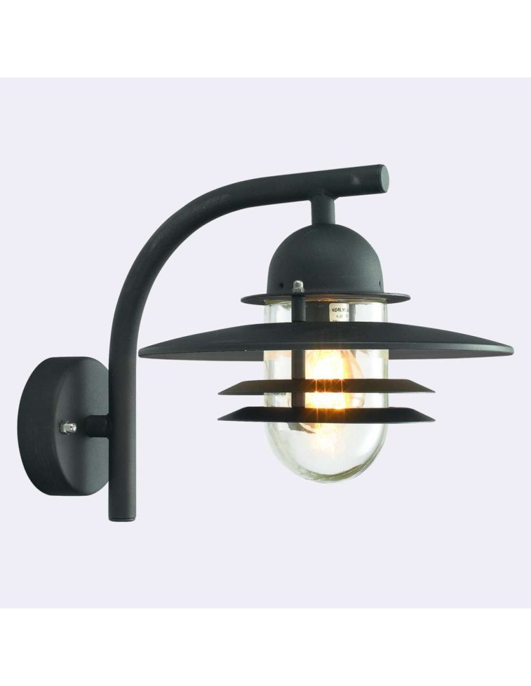 Kinkiety zewnętrzne - Norlys Oslo Kinkiet 1xE27 IP65 Czarny 240B - produkt kolory-swiatla.pl 1