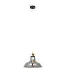 Lampy wiszące loftowe - Italux Hubert 1xE27 Wisząca Czarny złoty MDM-2381/1 GD+SG - product 2