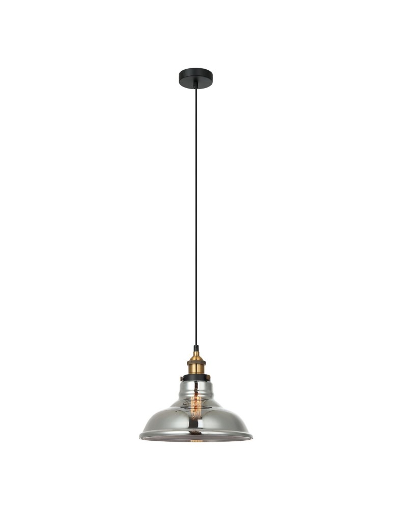 Lampy wiszące loftowe - Italux Hubert 1xE27 Wisząca Czarny złoty MDM-2381/1 GD+SG - product kolory-swiatla.pl 2