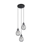 Lampy wiszące potrójne - Italux Lesto 3xE27 Wisząca Czarny MDM-2676/3 ABK - product 1