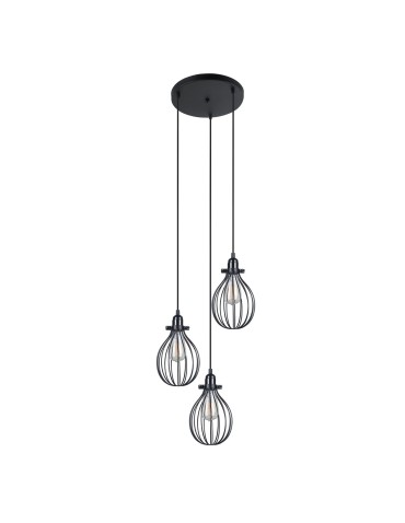 Italux Lesto 3xE27 Wisząca Czarny MDM-2676/3 ABK