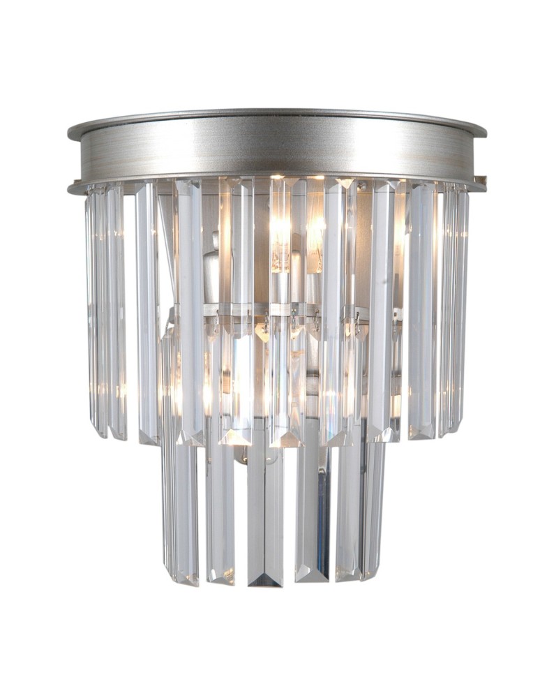 Italux Verdes 2xE14 Kinkiet Srebrny WL-44372-2A-SLVR-BRW