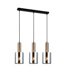 Lampy wiszące potrójne - Italux Sardo 3xE27 Wisząca Mosiężny PND-5581-3-BRO+SG - product 1