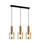 Lampy wiszące potrójne - Italux Sardo 3xE27 Wisząca Mosiężny PND-5581-3-BRO+AMB - product 1
