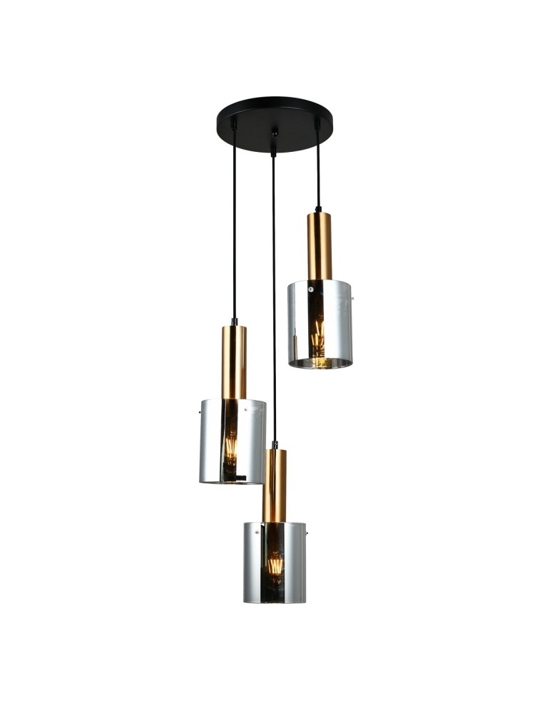 Italux Sardo 3xE27 Wisząca Mosiężny PND-5581-3A-BRO+SG