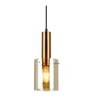 Lampy wiszące - Italux Sardo 1xE27 Wisząca Mosiężny PND-5581-1-BRO+AMB - product 2