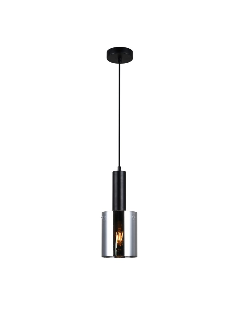 Italux Sardo 1xE27 Wisząca Czarny PND-5581-1-BK+SG