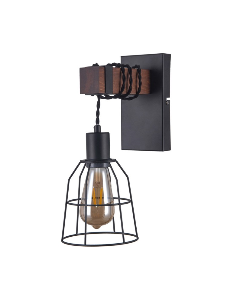 Italux Reda 1xE27 Kinkiet Czarny mat WL-4793-1-L