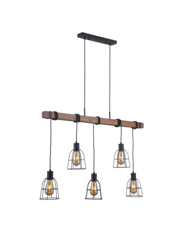 Italux Reda 5xE27 Wisząca Czarny mat PND-4793-5-L - produkt 2