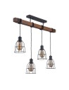 Italux Reda 4xE27 Wisząca Czarny mat PND-4793-4-L