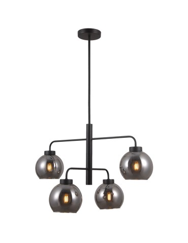 Italux Poggi 4xE27 Wisząca Czarny mat PND-28028-4D
